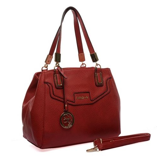 Sally Young Gold Hinge Detail Handbag | Red