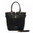 Snakeskin Handbag with Top Zipper D | Black